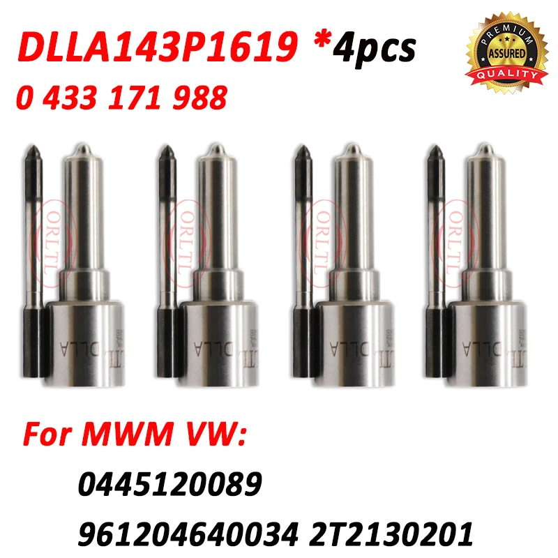 4шт DLLA143P1619 0433171988 Форсунка дизельного топлива DLLA 143 P 1619 для VW 2T 2130201 0445120089 961204640034
4шт DLLA143P1619 0433171988 Форсунка дизельного топлива DLLA 143 P 1619 для VW 2T 2130201 0445120089 961204640034