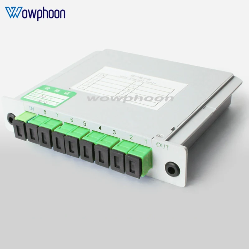 PLC Optical Splitter Box, Plug-in Type Cassette, PON, CATV, FTTH, 1X8, SC, APC Customized
PLC Optical Splitter Box, Plug-in Type Cassette, PON, CATV, FTTH, 1X8, SC, APC Customized