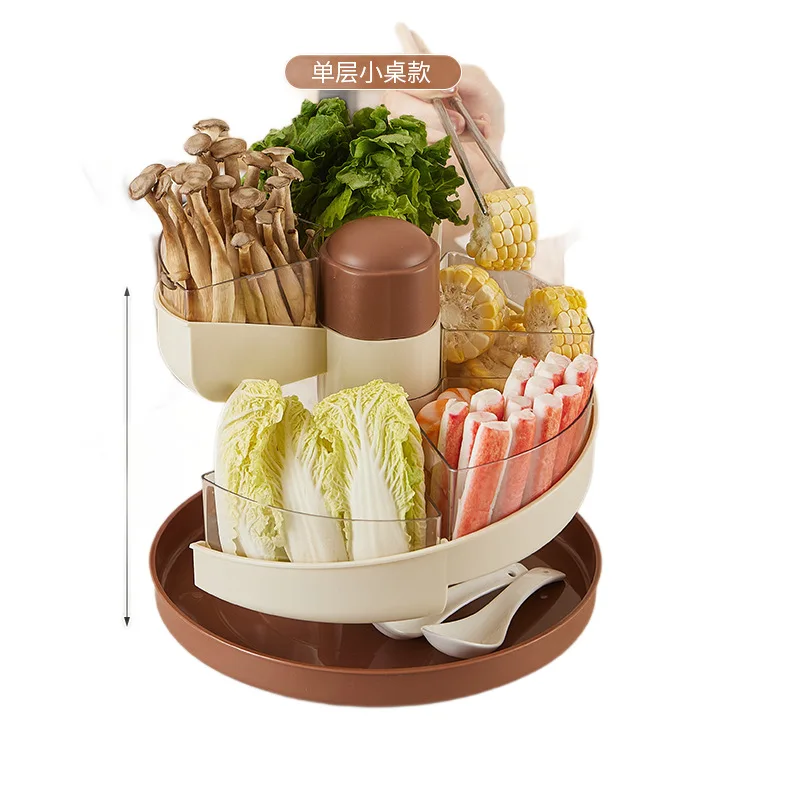 Household large-capacity kitchen rotatable grid food storage rack multi-layer vegetable tray rack
Household large-capacity kitchen rotatable grid food storage rack multi-layer vegetable tray rack