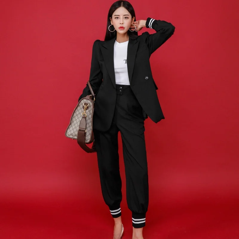 Women's Casual Fashionable Two-Piece Suit Set Spring Autumn New Korean Style High-End Feelings Small Western Clothes
Women's Casual Fashionable Two-Piece Suit Set Spring Autumn New Korean Style High-End Feelings Small Western Clothes