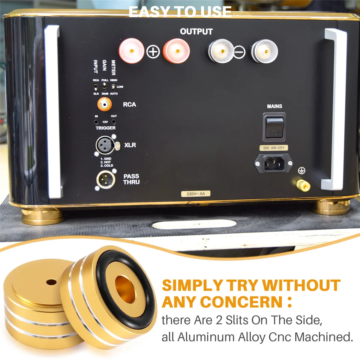 GZMO 4 шт. 40X20 мм алюминиевый HIFI AMP изолирующая подставка для динамика поворотный стол ЦАП подставка для ног (золото)
GZMO 4 шт. 40X20 мм алюминиевый HIFI AMP изолирующая подставка для динамика поворотный стол ЦАП подставка для ног (золото)