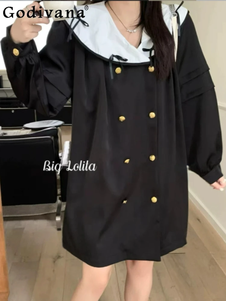 Autumn New Loose Sweet Japanese Long Sleeve Playful Trench Coat Cute Girl Loose College Peter Pan Collar Age-reducing Coats
Autumn New Loose Sweet Japanese Long Sleeve Playful Trench Coat Cute Girl Loose College Peter Pan Collar Age-reducing Coats