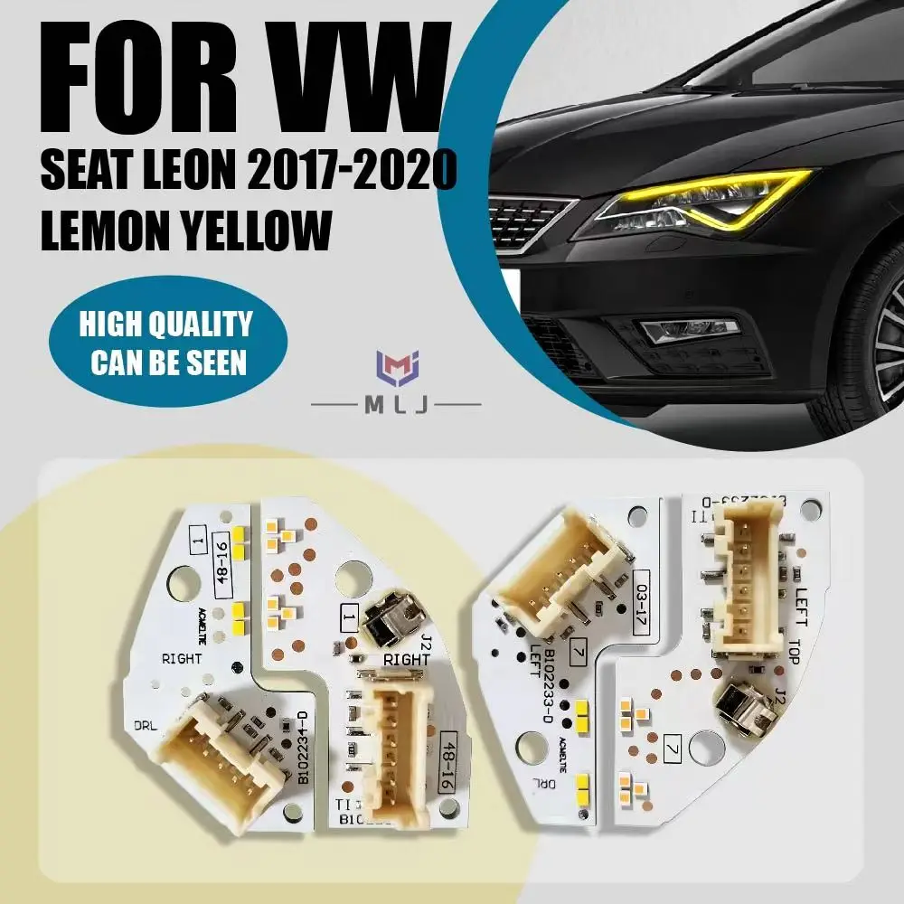 For VW SEAT Leon 2017-2020 OEM B102233-D B102234-D Yellow Angel Eyes DRL Turn Signal Boards LED Headlight Daytime Running Light
For VW SEAT Leon 2017-2020 OEM B102233-D B102234-D Yellow Angel Eyes DRL Turn Signal Boards LED Headlight Daytime Running Light