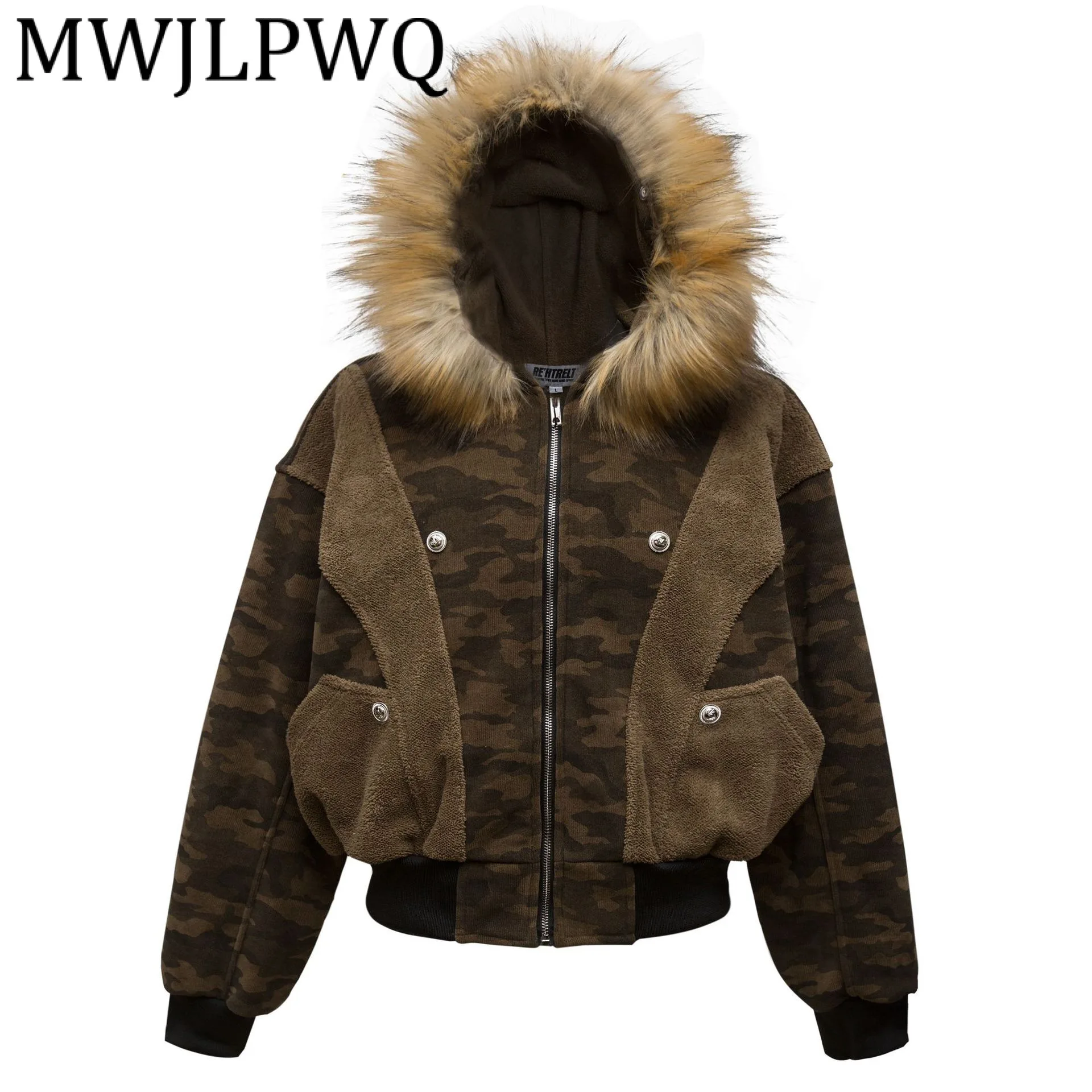 MWJLPWQ Men's 2025 New Winter Camouflage Jacket American Style Trendy Color Block Fleece Long Sleeve Street Cotton Coat 21738
MWJLPWQ Men's 2025 New Winter Camouflage Jacket American Style Trendy Color Block Fleece Long Sleeve Street Cotton Coat 21738