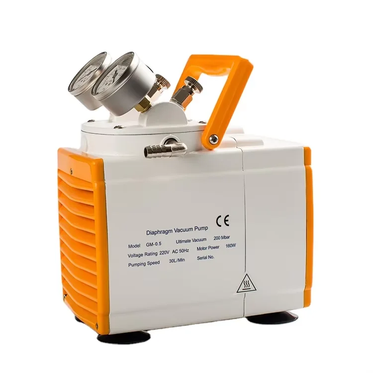 GM-0.5A 30L/min Anti-corrosive Diaphragm Vacuum Pump for Rotary Evaporator
GM-0.5A 30L/min Anti-corrosive Diaphragm Vacuum Pump for Rotary Evaporator