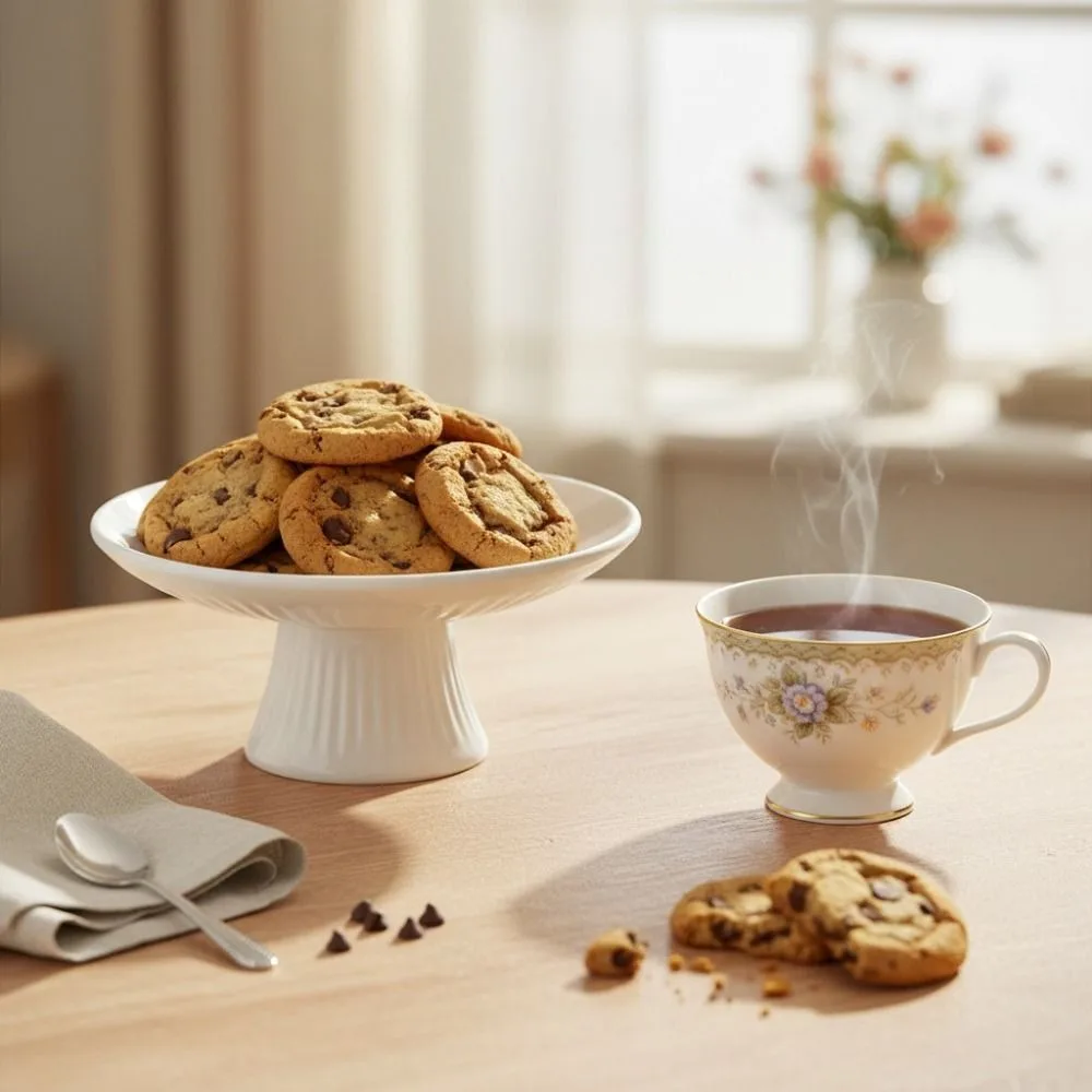 Simple Ceramic High Foot Dessert Tray Striped Pattern Round Tall Dessert Plate Heat-resistant White Snack Dish Restaurant
Simple Ceramic High Foot Dessert Tray Striped Pattern Round Tall Dessert Plate Heat-resistant White Snack Dish Restaurant