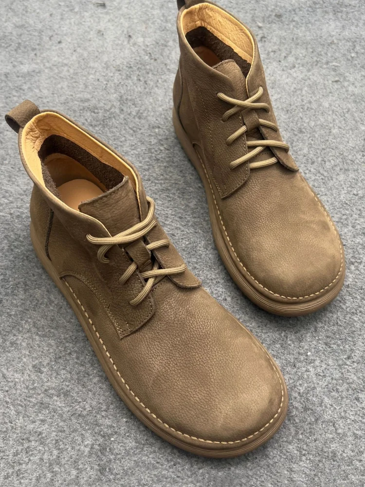 Ботинки ручной работы, высокие, винтажные, в стиле челси, из гладкой кожи, на низком каблуке, износостойкие
Ботинки ручной работы, высокие, винтажные, в стиле челси, из гладкой кожи, на низком каблуке, износостойкие