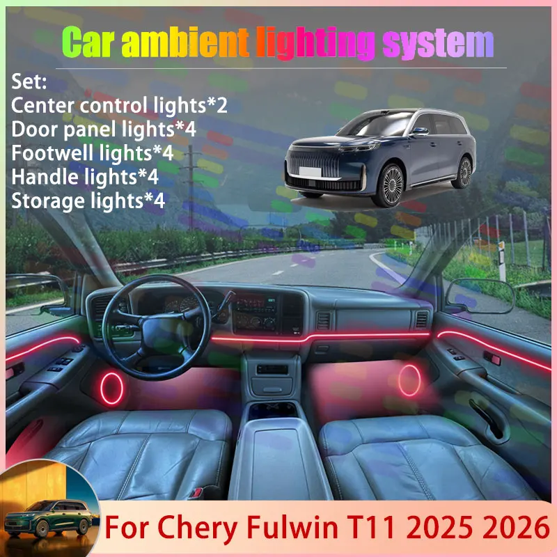 For Chery Fulwin T11 2025 2026 E02 Exeed ET8 2/24 in 1 Car Atmosphere Light Lamp RGB Shade Ensemble Streamer Atmosphere Set Auto
For Chery Fulwin T11 2025 2026 E02 Exeed ET8 2/24 in 1 Car Atmosphere Light Lamp RGB Shade Ensemble Streamer Atmosphere Set Auto