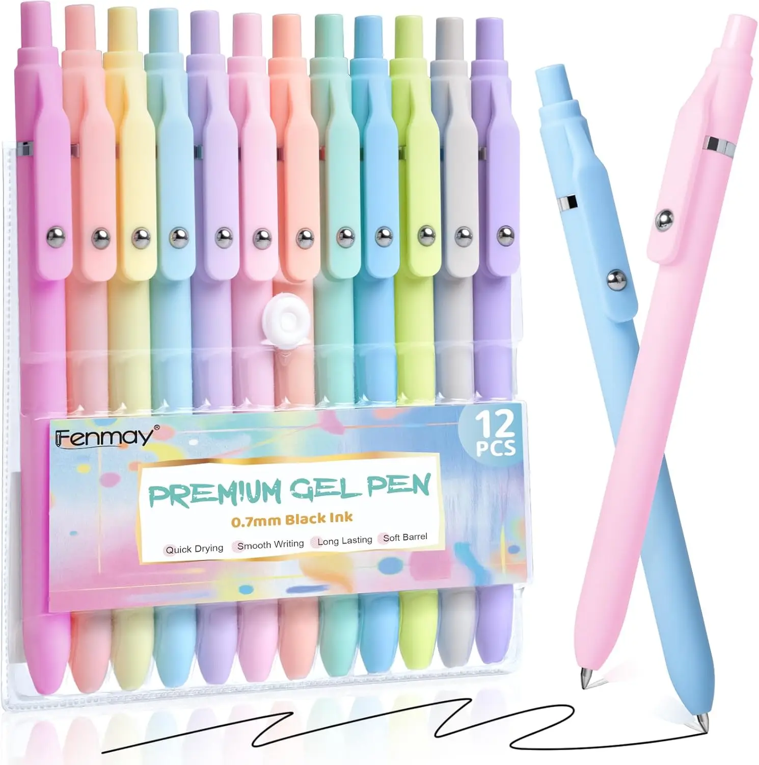 12 Black Gel Pens 0.7mm Medium Point Quick Dry Retractable Smooth Writing for Journaling School Office
12 Black Gel Pens 0.7mm Medium Point Quick Dry Retractable Smooth Writing for Journaling School Office