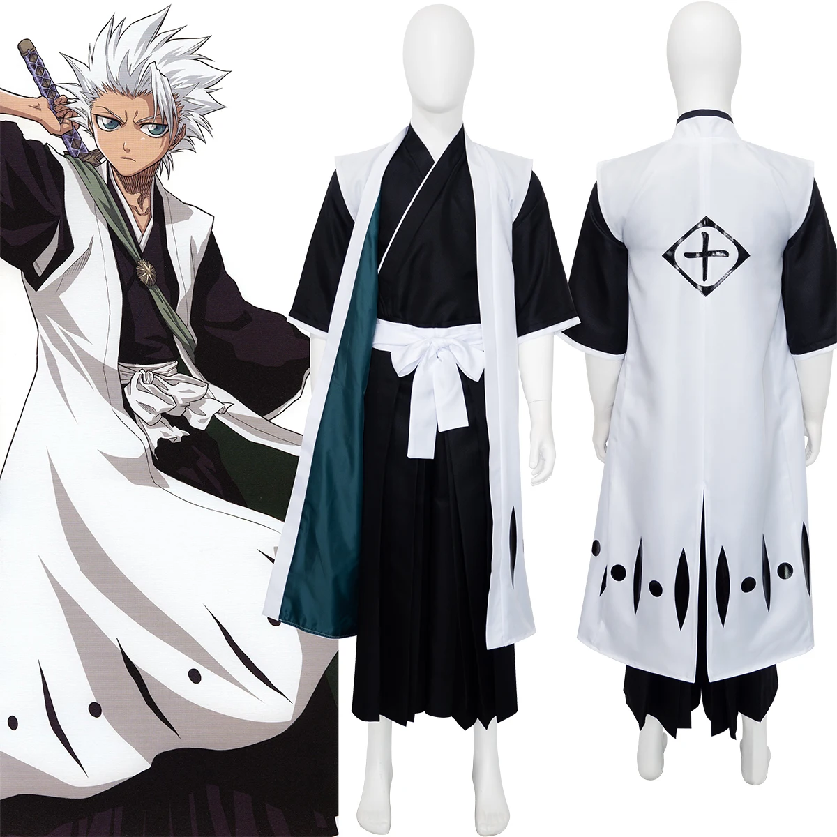 Toshiro Hitsugaya Cosplay Costume Manga Anime Gotei 10th Division Captain Shinigami Shihakusho Kimono Outfit Clothing
Toshiro Hitsugaya Cosplay Costume Manga Anime Gotei 10th Division Captain Shinigami Shihakusho Kimono Outfit Clothing