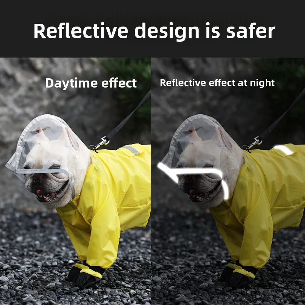 Waterproof Raincoat Dog Jumpsuit Belly-Covering Pet Outfit Dog Trousers Foot Cover Pet Rain Jacket Reflective Strip
Waterproof Raincoat Dog Jumpsuit Belly-Covering Pet Outfit Dog Trousers Foot Cover Pet Rain Jacket Reflective Strip