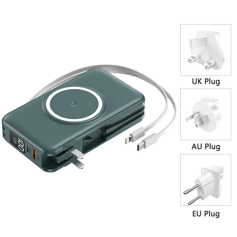 20000mAh Magnetic Wireless Power Bank Wall Charger Powerbank 22.5W Fast Charging for iPhone 16 Samsung Xiaomi External Battery
20000mAh Magnetic Wireless Power Bank Wall Charger Powerbank 22.5W Fast Charging for iPhone 16 Samsung Xiaomi External Battery