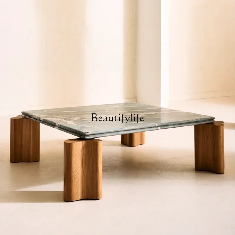 LXMedieval marble solid wood square coffee table retro Nordic surprise quiet simple modernSSS
LXMedieval marble solid wood square coffee table retro Nordic surprise quiet simple modernSSS
