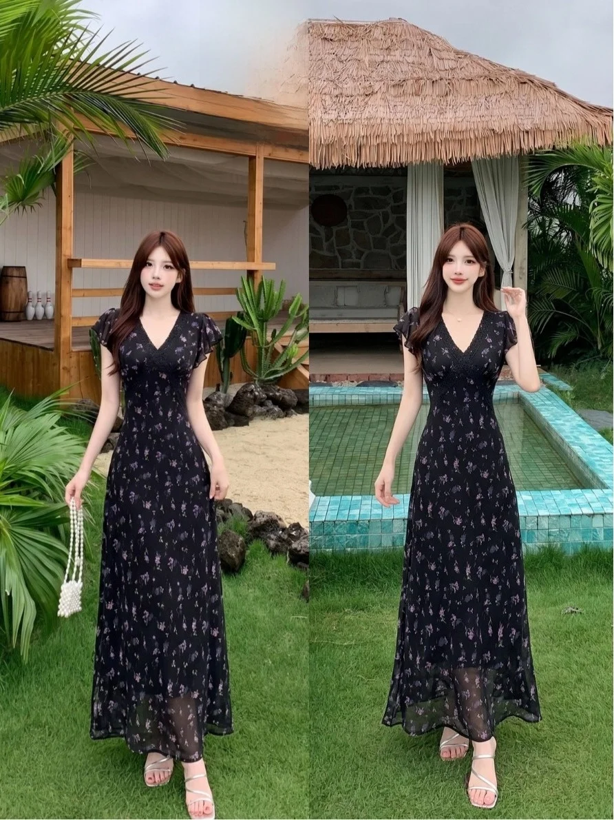 plus Size Lace Floral Print Summer Dress Black Strapless A-Line Gown Breathable Comfortable Vacation Wear for Plump Women
plus Size Lace Floral Print Summer Dress Black Strapless A-Line Gown Breathable Comfortable Vacation Wear for Plump Women