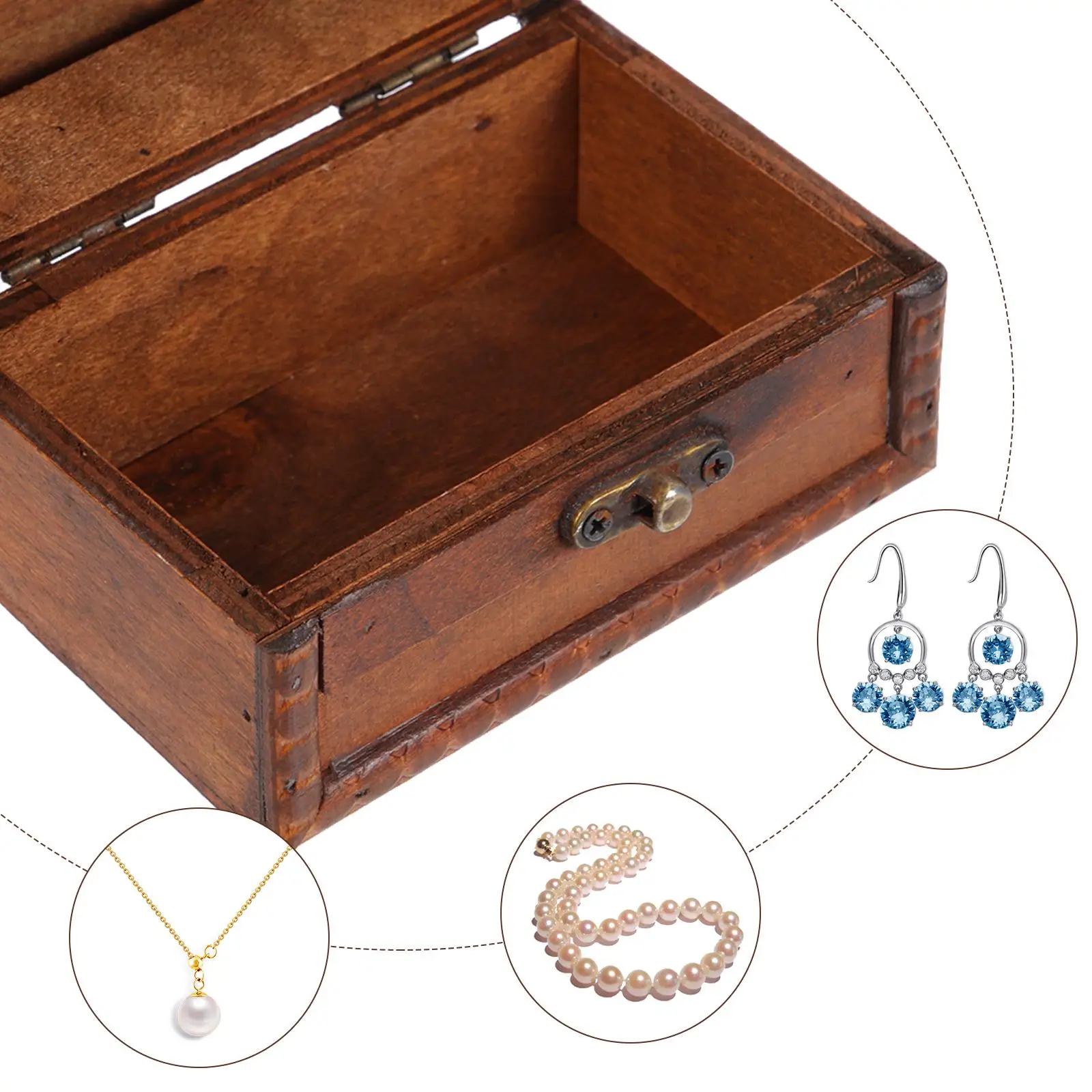 1PCS Retro Wood Jewelry Box High Quality ganizer With Lock For Necklaces Earrings Rings Vintage Storage Container Decorative
1PCS Retro Wood Jewelry Box High Quality ganizer With Lock For Necklaces Earrings Rings Vintage Storage Container Decorative