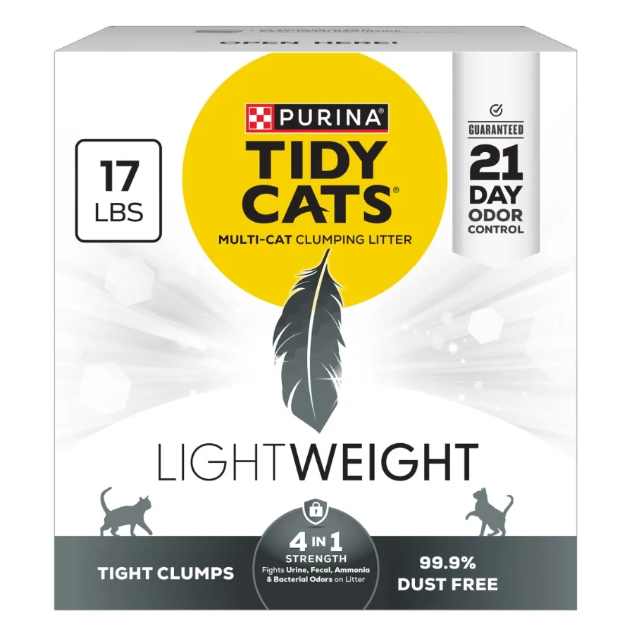 Purina LightWeight 4-в-1: Силовое средство для контроля запаха в домах с несколькими кошками, формула с низким содержанием пыли и технологией комкования, идеально для чувствительных кошек.
Purina LightWeight 4-в-1: Силовое средство для контроля запаха в домах с несколькими кошками, формула с низким содержанием пыли и технологией комкования, идеально для чувствительных кошек.