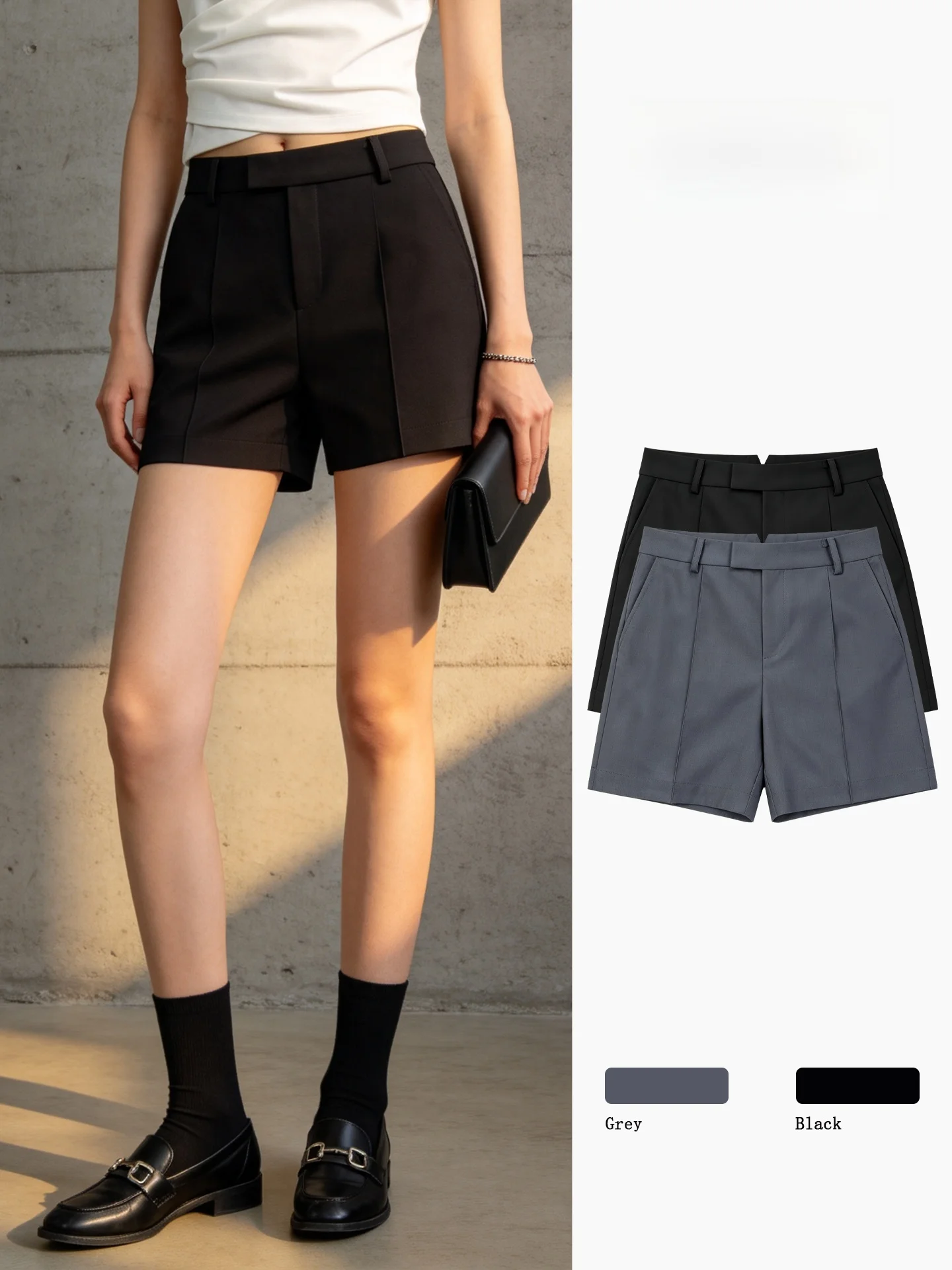 High Waist Suit Shorts Women's Casual Commute Pants Outerwear Straight Leg Slimming Summer New Arrival Korean Style
High Waist Suit Shorts Women's Casual Commute Pants Outerwear Straight Leg Slimming Summer New Arrival Korean Style