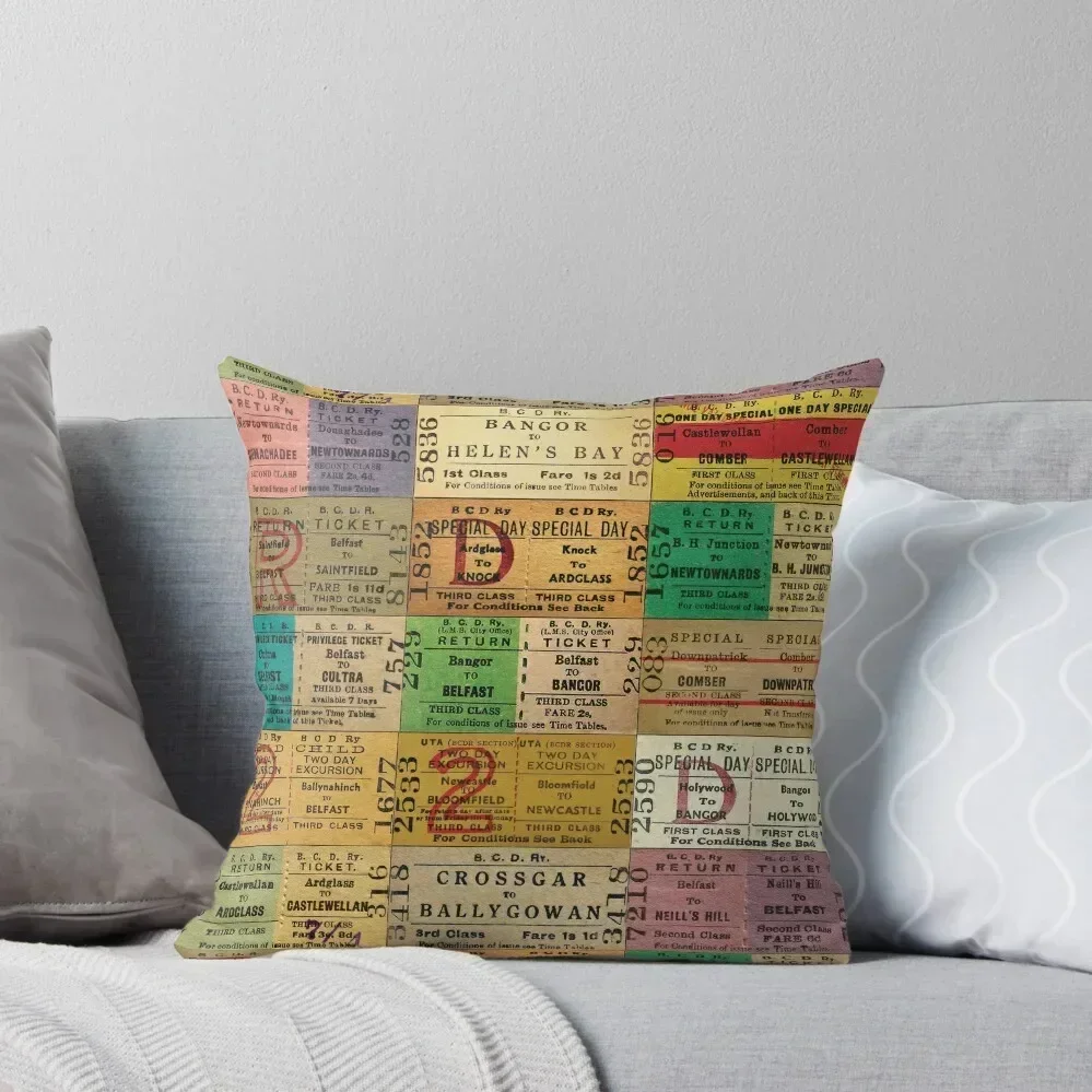 1950s & 1960s Belfast and County Down Railway Tickets Throw Pillow Decorative Cushion Pillowcases Bed Cushions pillow
1950s & 1960s Belfast and County Down Railway Tickets Throw Pillow Decorative Cushion Pillowcases Bed Cushions pillow