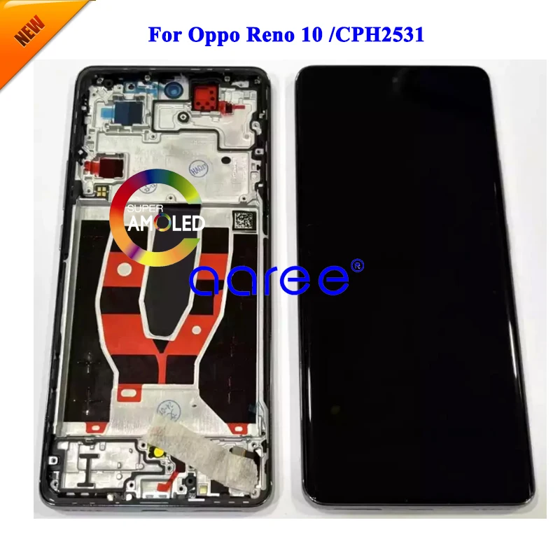 AMOLED Original LCD Screen For Oppo Reno 10 LCD For Oppo Reno 10 5G CPH2531 LCD Screen Touch Digitizer Assembly
AMOLED Original LCD Screen For Oppo Reno 10 LCD For Oppo Reno 10 5G CPH2531 LCD Screen Touch Digitizer Assembly