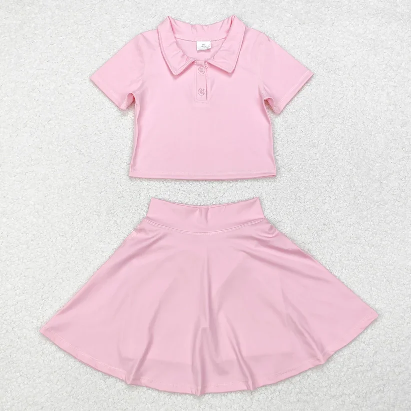 Новое поступление, летний детский комплект одежды для йоги, розовая юбка с короткими рукавами, костюм для йоги
Новое поступление, летний детский комплект одежды для йоги, розовая юбка с короткими рукавами, костюм для йоги