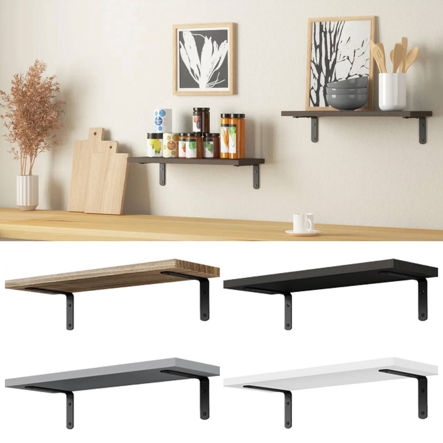 3PCS Thickened Shelf Bracket Multifunctional Space Saving Wall Mounted Shelf Support L-shaped Triangular Fixed Bracket Indoor
3PCS Thickened Shelf Bracket Multifunctional Space Saving Wall Mounted Shelf Support L-shaped Triangular Fixed Bracket Indoor