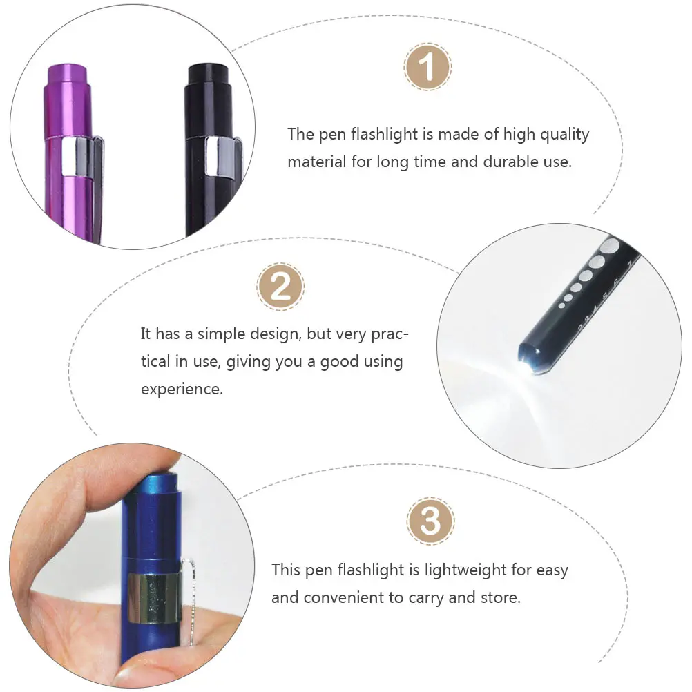 6pcs LED Flashlight Pen Plastic Lightweight Portable Daily Use Multifunctional Pointer Easy Carry Store Good Appearance Alloy
6pcs LED Flashlight Pen Plastic Lightweight Portable Daily Use Multifunctional Pointer Easy Carry Store Good Appearance Alloy