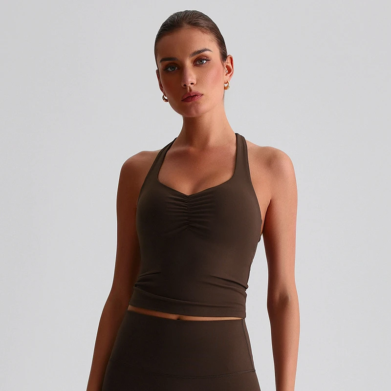 Sexy Halter Sports Bra Gym Workout Crop Top Yoga Vest Women High Impact Fitness Bralette Running Tight Underwear With Chest Pad
Sexy Halter Sports Bra Gym Workout Crop Top Yoga Vest Women High Impact Fitness Bralette Running Tight Underwear With Chest Pad