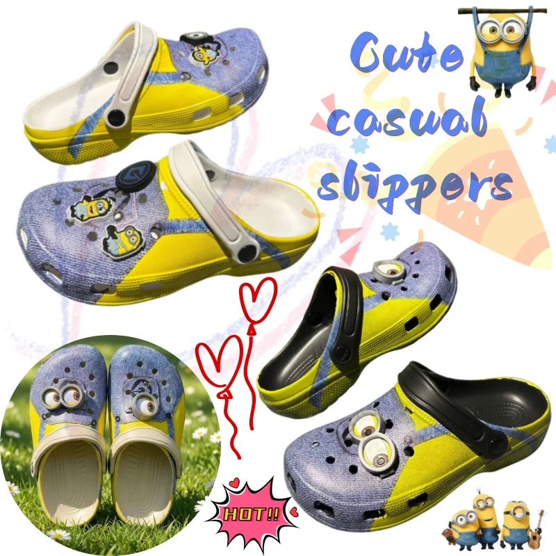Cartoon Cute Minions with Eyes, Hole Shoes, Parent Child Thief, Daddy Outdoor Beach Sandals, Creative Casual Slippers
Cartoon Cute Minions with Eyes, Hole Shoes, Parent Child Thief, Daddy Outdoor Beach Sandals, Creative Casual Slippers