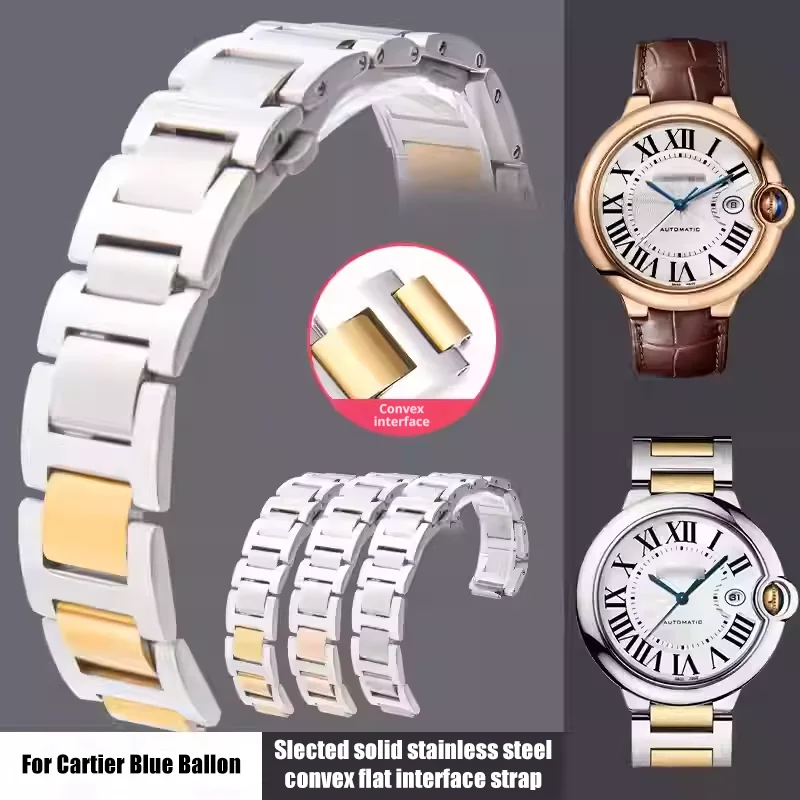 304L Solid stainless steel Convex end Bracelet for Car-tier Ballon Bleu Butterfly Clasp 14 16 18 20 22MM watch strap watch band
304L Solid stainless steel Convex end Bracelet for Car-tier Ballon Bleu Butterfly Clasp 14 16 18 20 22MM watch strap watch band