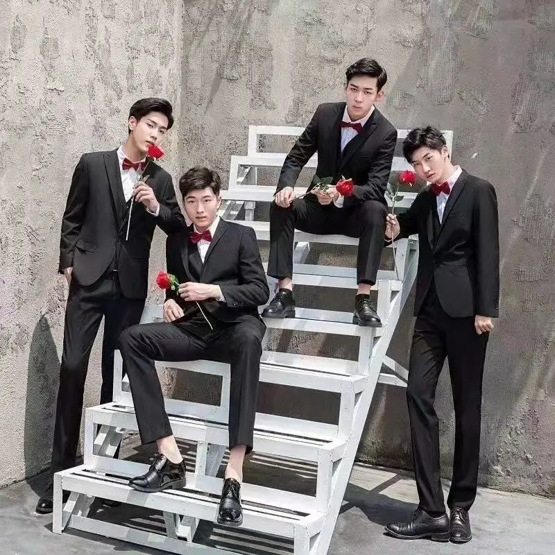 Brother Matching Outfit Groom Wedding Suit Set Three Piece Men's Vest Shirt Trousers Dress Clothes
Brother Matching Outfit Groom Wedding Suit Set Three Piece Men's Vest Shirt Trousers Dress Clothes