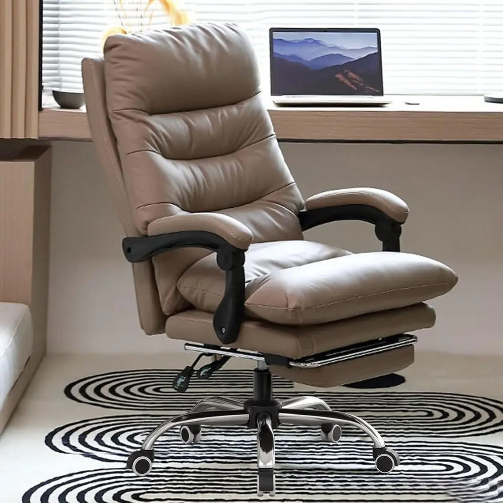 Ergonomic High-Back Gaming & Office Chair with Soft Cushion and Leg Rest in Leather
Ergonomic High-Back Gaming & Office Chair with Soft Cushion and Leg Rest in Leather