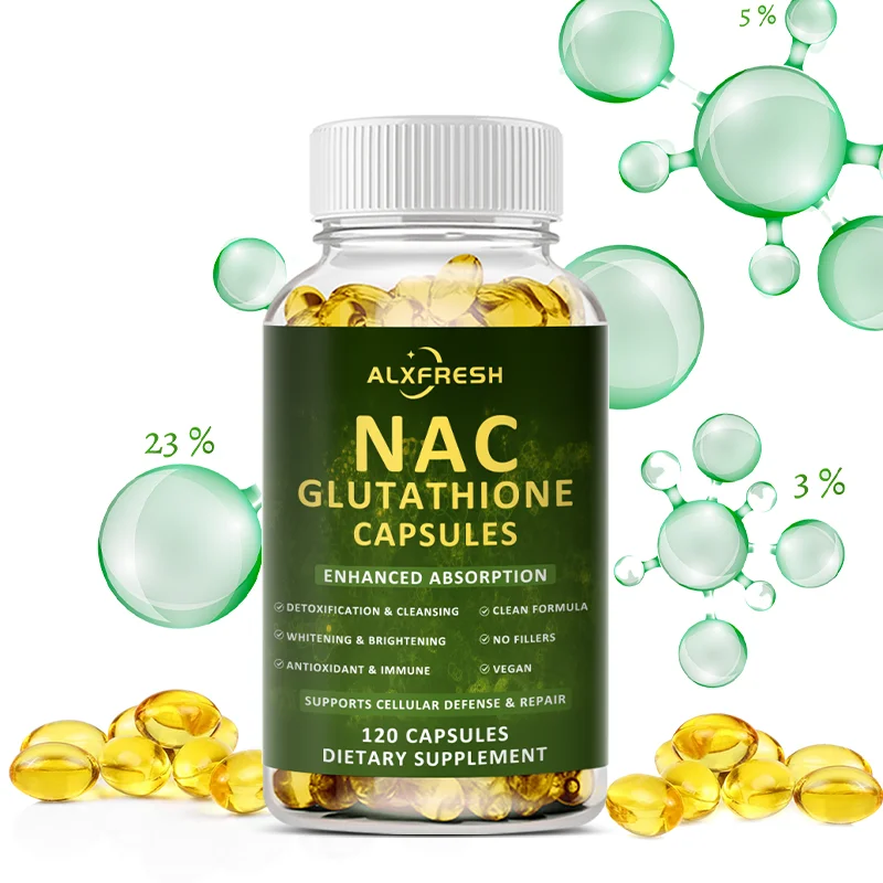 NAC Glutathione Capsules Support Skin Elasticity Antioxidant Anti-Aging Liver and Kidney Detoxification DNA Repair and Recovery
NAC Glutathione Capsules Support Skin Elasticity Antioxidant Anti-Aging Liver and Kidney Detoxification DNA Repair and Recovery