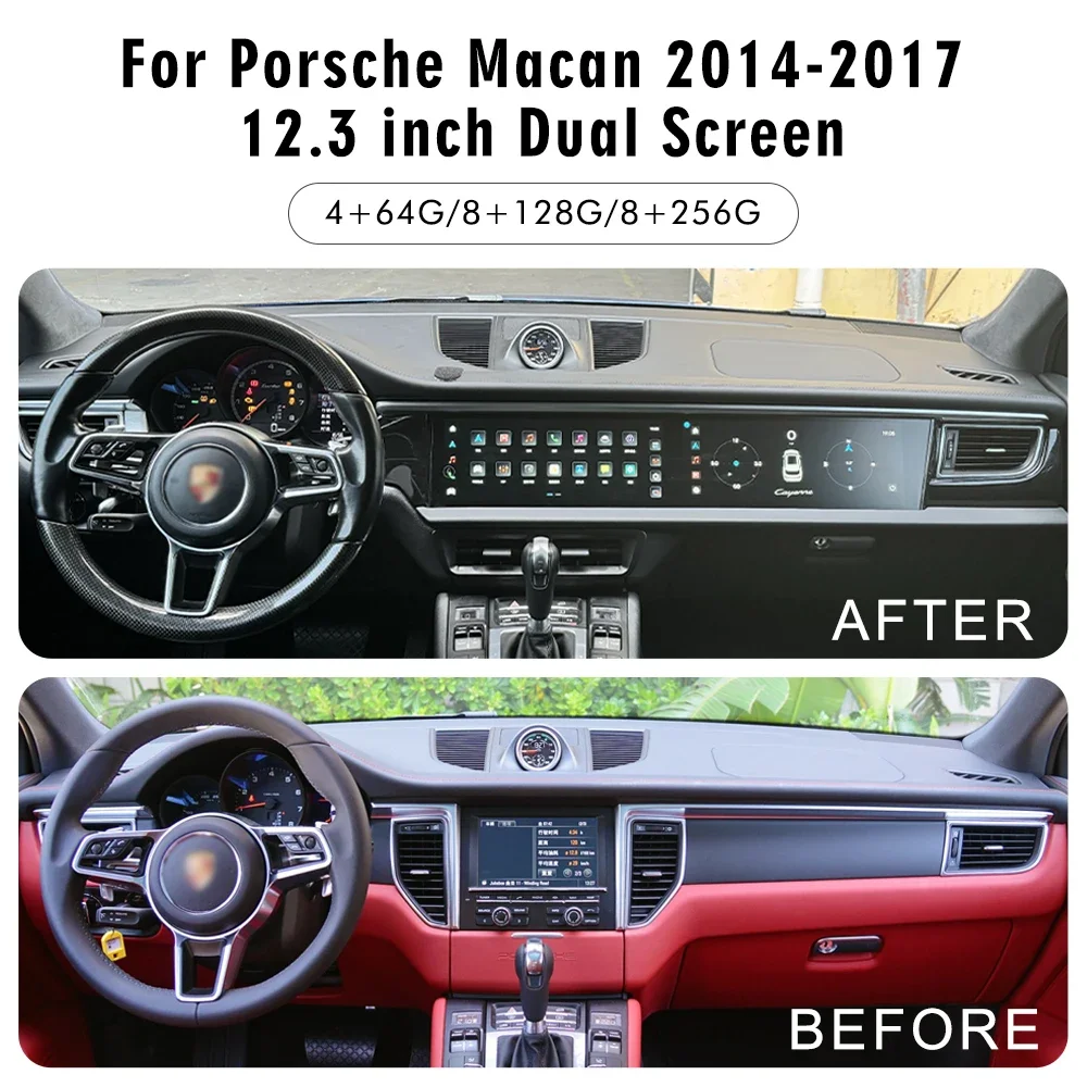 12.3 Inch Dual Screen Android Car Radio For Porsche Macan 2014- 2017 Automotive GPS Navigation Carplay Head Unit Monitor Player
12.3 Inch Dual Screen Android Car Radio For Porsche Macan 2014- 2017 Automotive GPS Navigation Carplay Head Unit Monitor Player