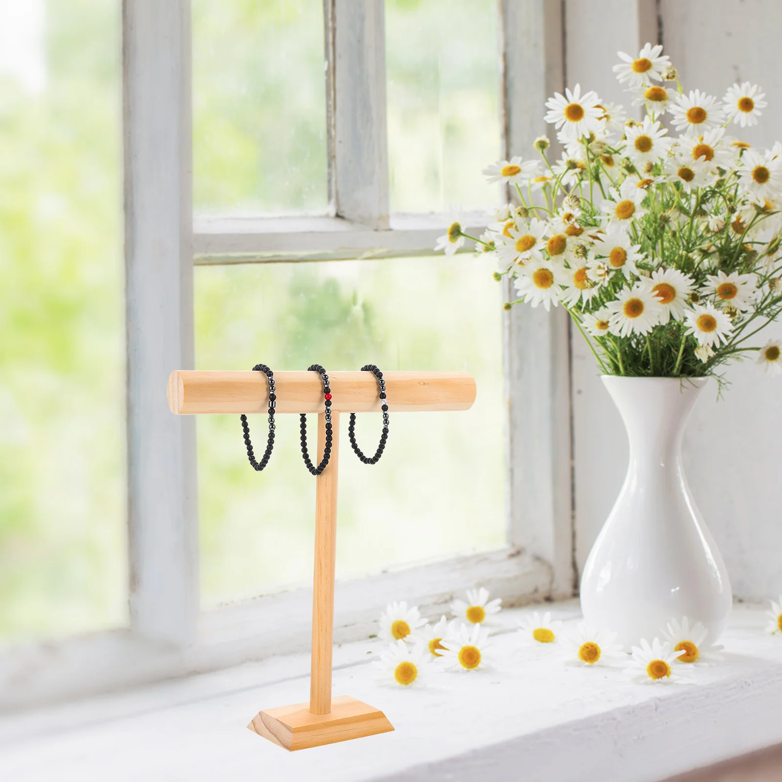 Bracelet Display Rack Solid Wood Jewelry Holder Secure Storage for Bracelets Watches Necklaces Desktop Bangle Organizer Showcase
Bracelet Display Rack Solid Wood Jewelry Holder Secure Storage for Bracelets Watches Necklaces Desktop Bangle Organizer Showcase