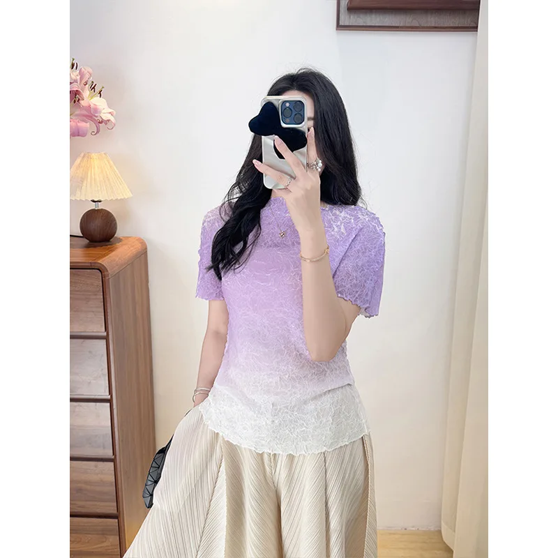 Miyake 2025 Summer New Senior Sense Fashion Casual Temperament Loose Round Neck Women's Top Simple Pleated Mid-length Skirt
Miyake 2025 Summer New Senior Sense Fashion Casual Temperament Loose Round Neck Women's Top Simple Pleated Mid-length Skirt