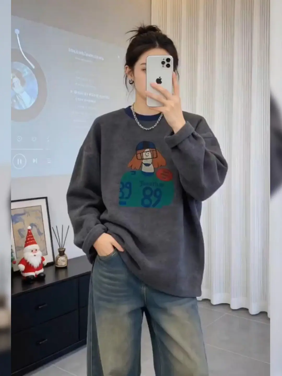 Loose Long Sve Sweatirt Women's Casual Comfortable plus Size Korean Sle Cartoon Print Spring Faion Design Casual Top
Loose Long Sve Sweatirt Women's Casual Comfortable plus Size Korean Sle Cartoon Print Spring Faion Design Casual Top