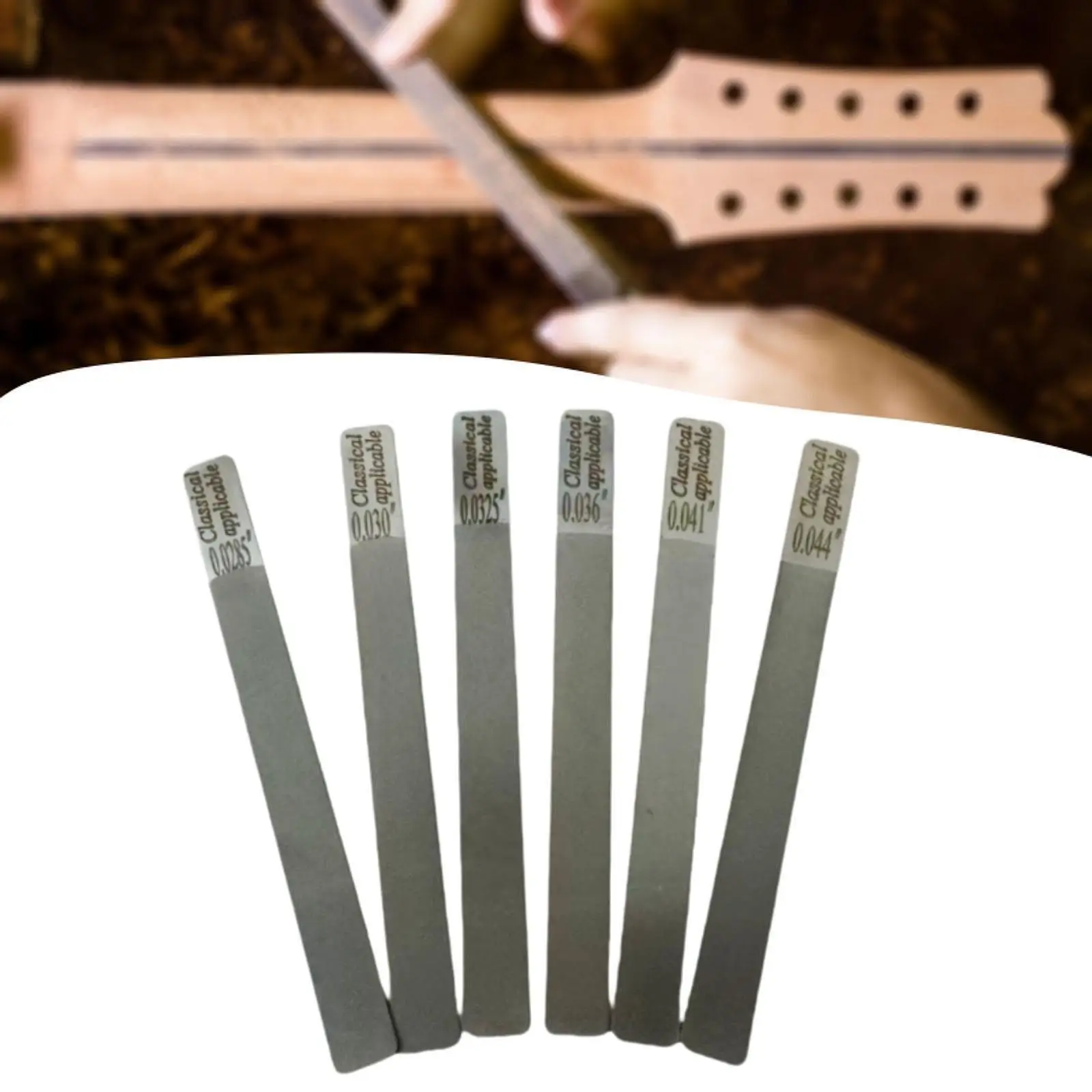 Guitar Nut Files Set Ergonomic Stainless Steel Luthier Accessory Kit for Electric Guitar Repair and Upkeep