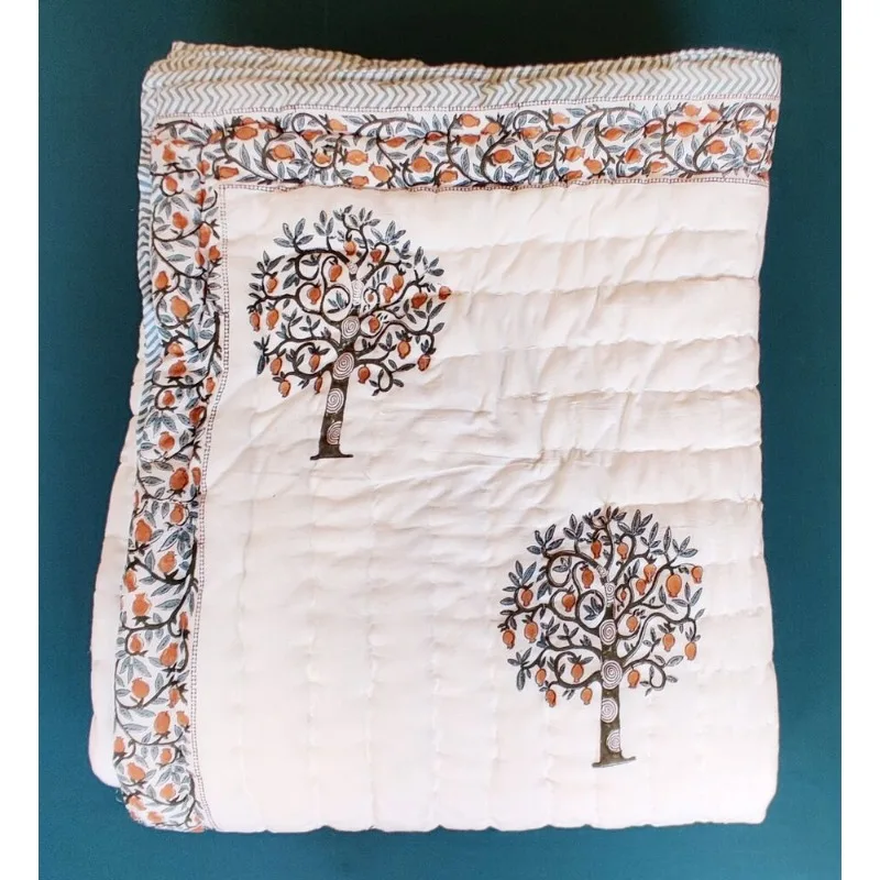 White 100% Cotton Kantha Quilt Print Blanket Bedcover Throw Coverlet Quilt
White 100% Cotton Kantha Quilt Print Blanket Bedcover Throw Coverlet Quilt