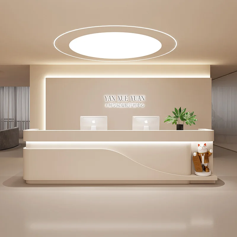 Modern Stainless Reception Desk Luxury Cashier Barbershop Study Reception Desk Information Bancone Bar Reception Furniture
Modern Stainless Reception Desk Luxury Cashier Barbershop Study Reception Desk Information Bancone Bar Reception Furniture