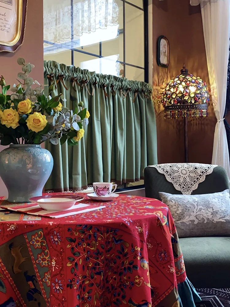 American Soft Furnishings Retro Pastoral Fabric Floating Kitchen Coffee Curtain Window Door Curtains for Living Room
American Soft Furnishings Retro Pastoral Fabric Floating Kitchen Coffee Curtain Window Door Curtains for Living Room