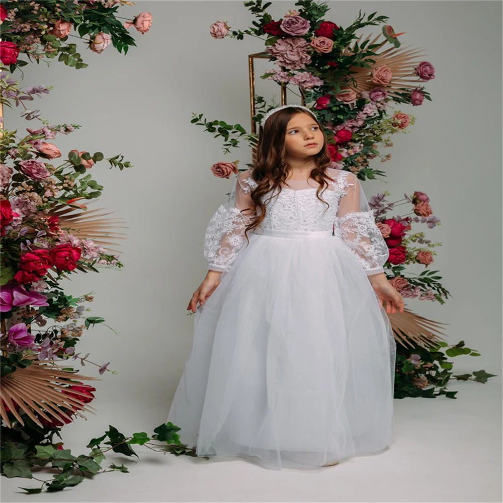 Flower Girl Dresses White Lace Minimalist Style Long Sleeved Custom Clothing For The First Communion Ball Party
Flower Girl Dresses White Lace Minimalist Style Long Sleeved Custom Clothing For The First Communion Ball Party