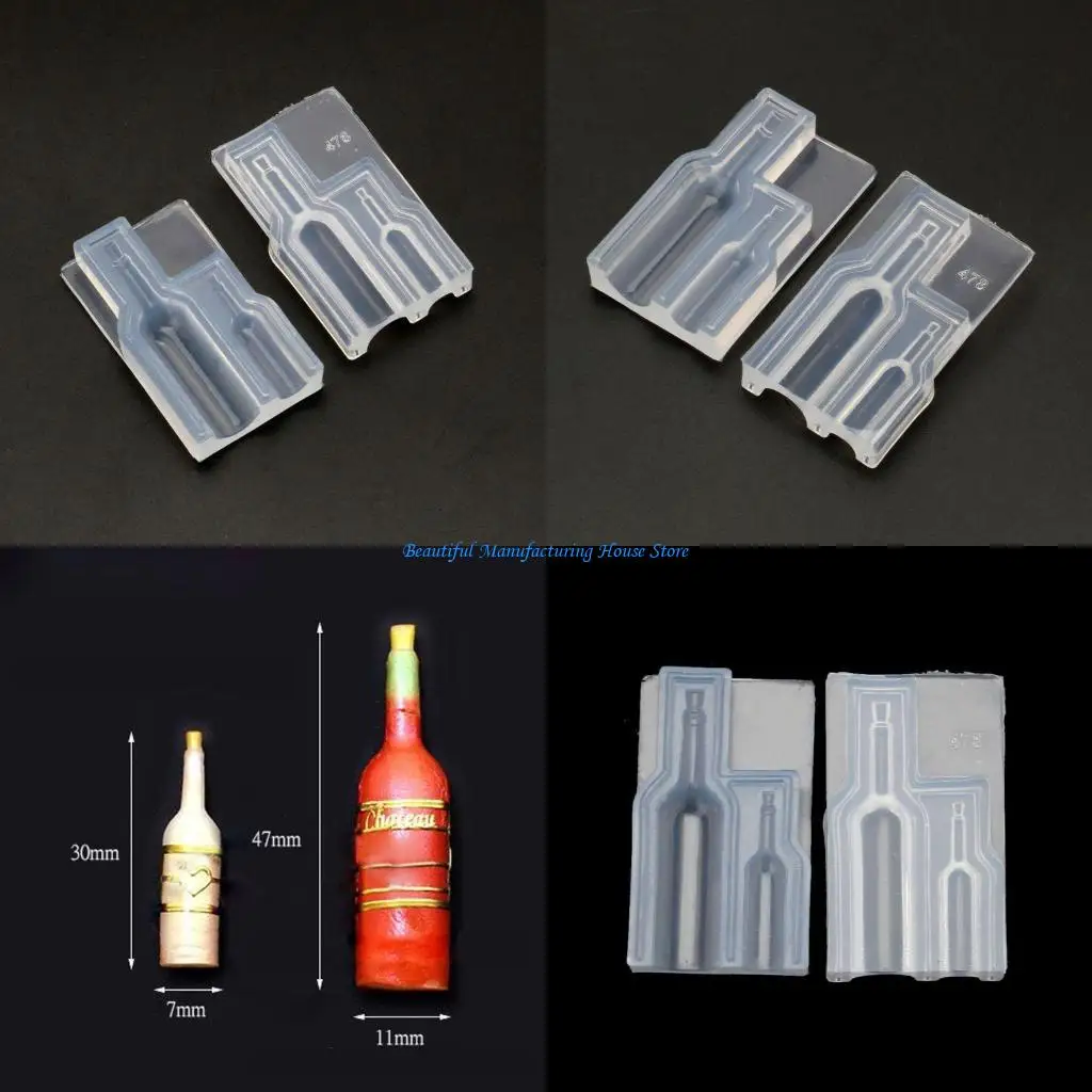 E56A DIY Маленькая 3D бутылка для вина, силиконовая форма для смолы, литье из смолы, художественные ремесленные инструменты
E56A DIY Маленькая 3D бутылка для вина, силиконовая форма для смолы, литье из смолы, художественные ремесленные инструменты