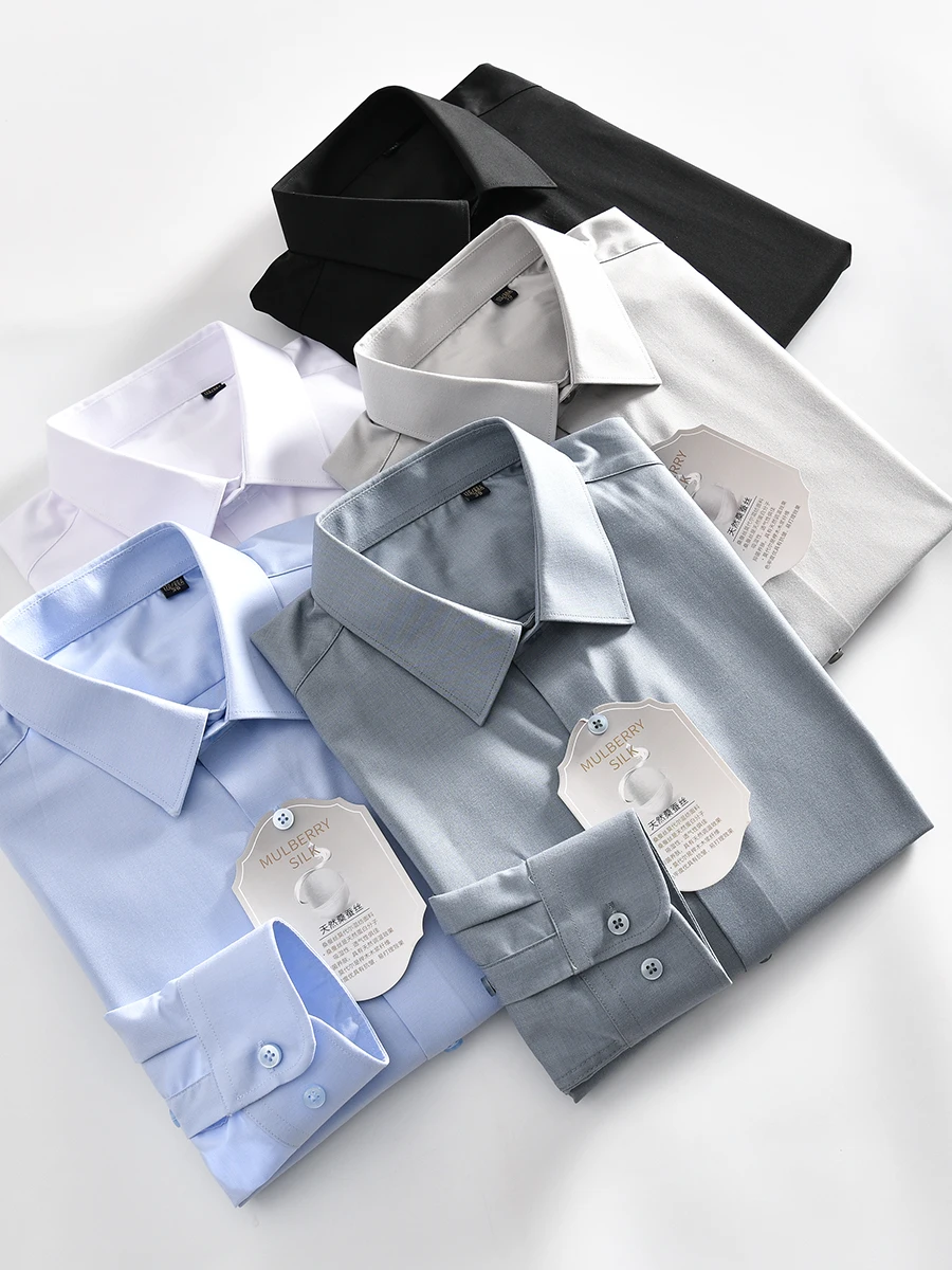 Silk Modal Blend Long Sleeve Shirt Men's Summer Thin Breathable Comfortable Casual Business Versatile Polyester Fiber Blend
Silk Modal Blend Long Sleeve Shirt Men's Summer Thin Breathable Comfortable Casual Business Versatile Polyester Fiber Blend
