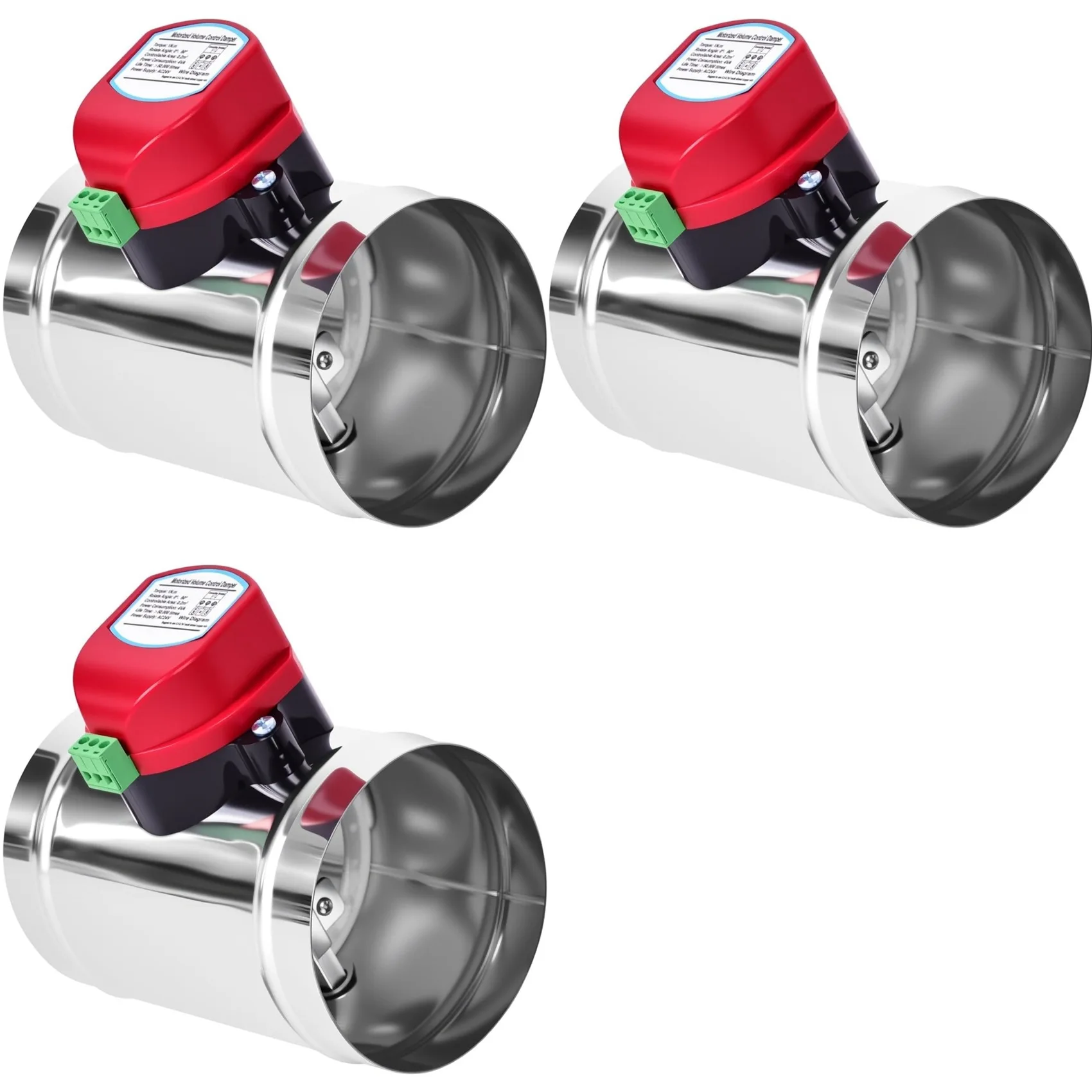 Innovative 3Pcs 4In Motorized Duct Damper-Adjustable Volume Balancing & Backdraft Damper Control,Airflow Control Damper
Innovative 3Pcs 4In Motorized Duct Damper-Adjustable Volume Balancing & Backdraft Damper Control,Airflow Control Damper