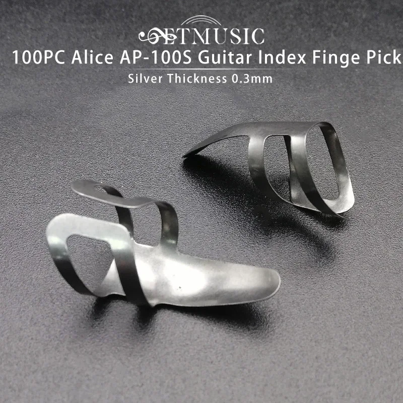 100Pcs Alice AP-100S Stainless Steel Forefinger Pick Guitar Index Finger Pick Thickness 0.3mm Silver
100Pcs Alice AP-100S Stainless Steel Forefinger Pick Guitar Index Finger Pick Thickness 0.3mm Silver