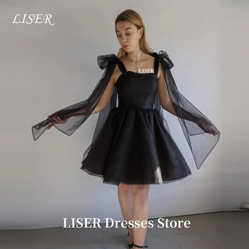 Liser Black Mini Evening Dresses A-Line Silk Tulle Short Elegant Prom Dresses Robes de soirée Cocktail Dresses Customized
Liser Black Mini Evening Dresses A-Line Silk Tulle Short Elegant Prom Dresses Robes de soirée Cocktail Dresses Customized