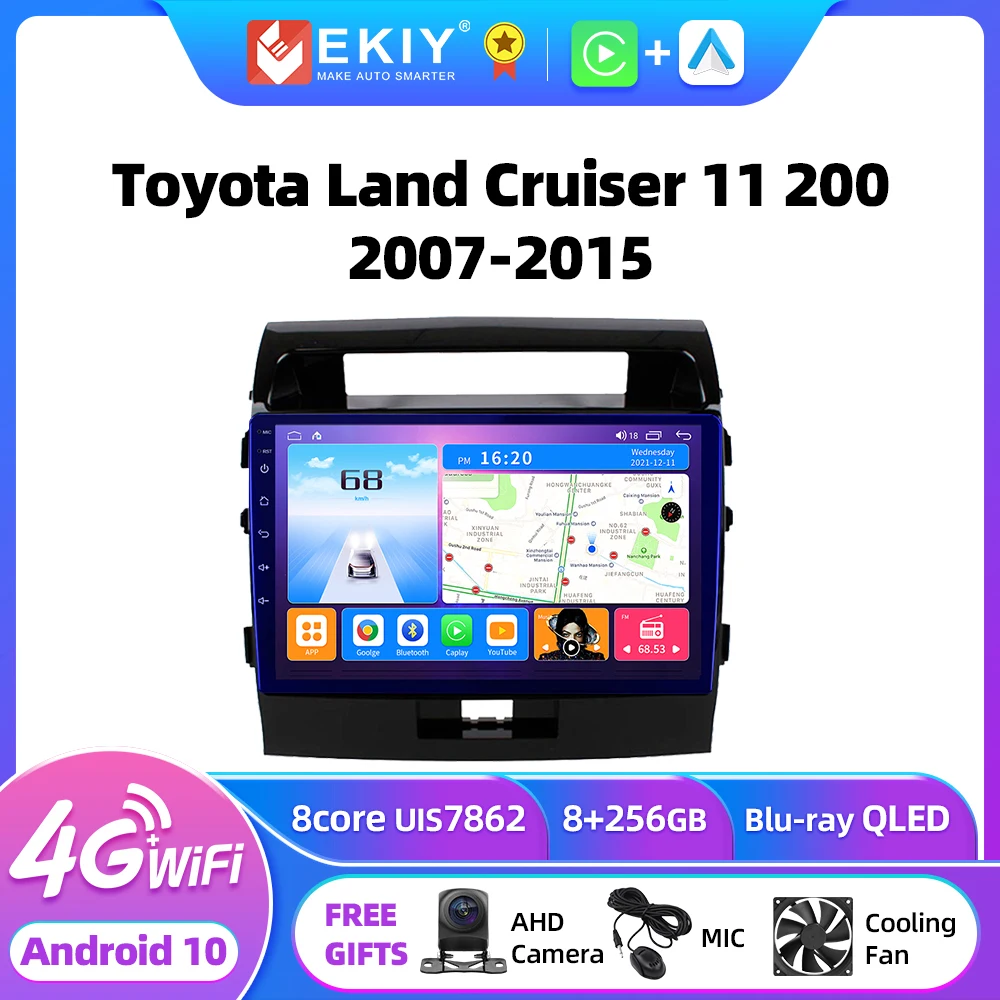 Автомагнитола EKIY T7 на Android для Toyota Land Cruiser 11 200-2015, мультимедийный видеоплеер для Carplay No 2Din, DVD-навигация, стерео
Автомагнитола EKIY T7 на Android для Toyota Land Cruiser 11 200-2015, мультимедийный видеоплеер для Carplay No 2Din, DVD-навигация, стерео