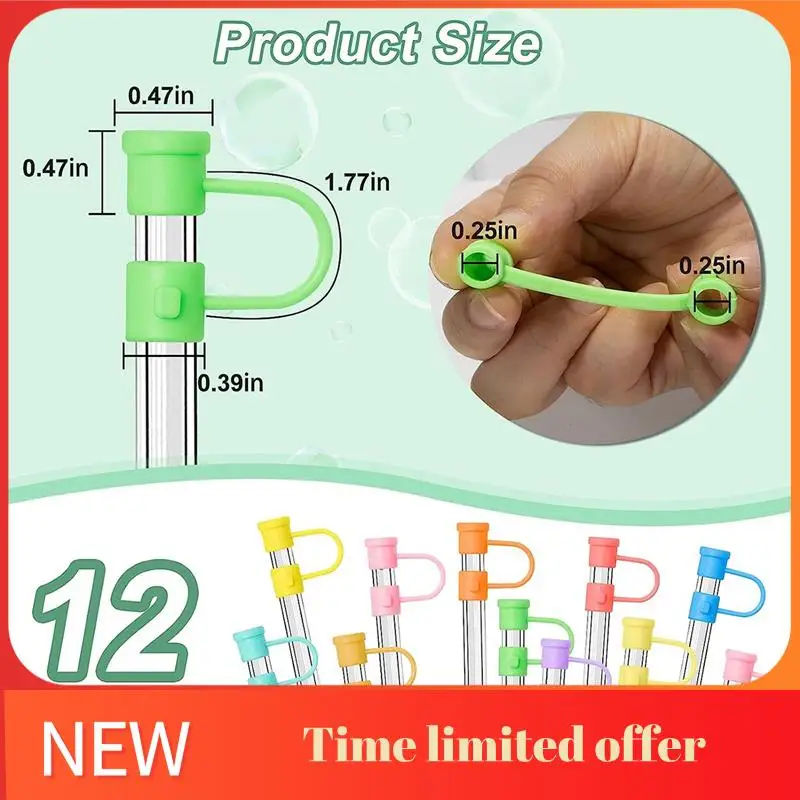 36 Pcs Reusable Silicone Straw Cover Colorful Dust-Proof Straw Plug For 8Mm Straws Home Kitchen Party Decoration
36 Pcs Reusable Silicone Straw Cover Colorful Dust-Proof Straw Plug For 8Mm Straws Home Kitchen Party Decoration
