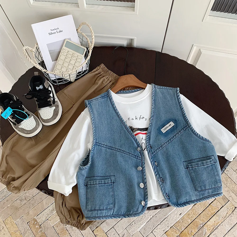 Children's Vest 2025 Spring New Children's Clothing Boys' Korean Version Versatile Single Breasted Vest Baby Fashionable Trendy
Children's Vest 2025 Spring New Children's Clothing Boys' Korean Version Versatile Single Breasted Vest Baby Fashionable Trendy