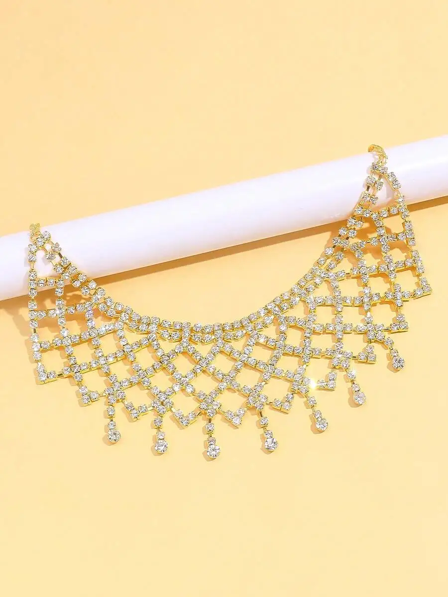 Rhinestone Water Drop Pendant Necklace Lightweight Luxury Fashion For Party
Rhinestone Water Drop Pendant Necklace Lightweight Luxury Fashion For Party